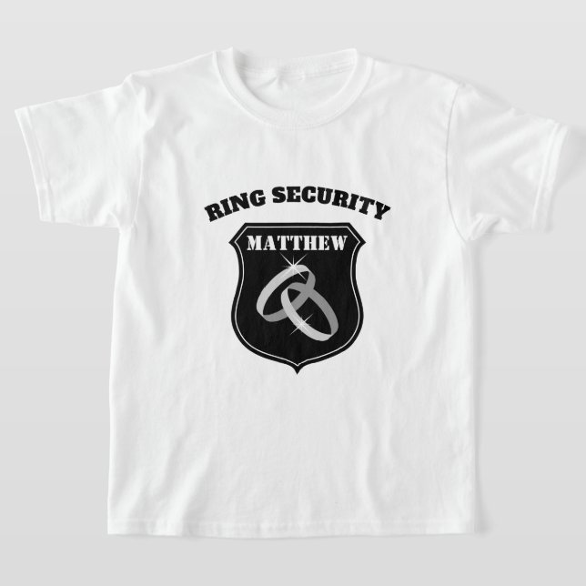 Ring Security wedding t shirt for kids (Laydown)