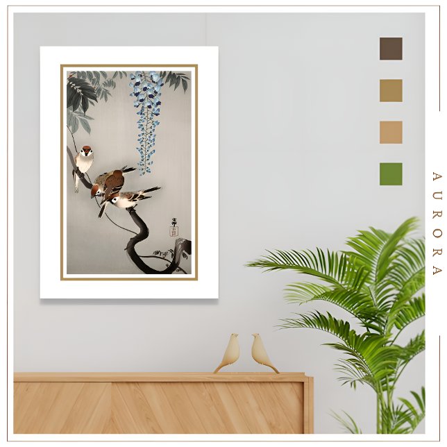 Ring Sparrows, Ohara Koson (1877-1945) Poster (Creator Uploaded)