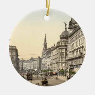 Ring Street, Budapest, Hungary Ceramic Tree Decoration