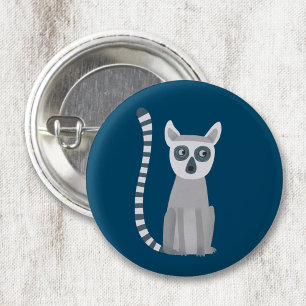 Ring Tailed Lemur 3 Cm Round Badge
