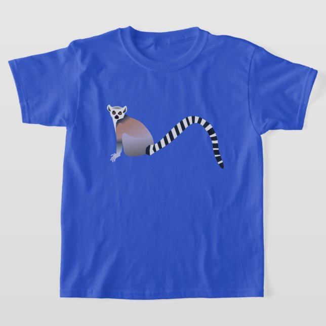 RING-TAILED LEMUR ILLUSTRATION T-Shirt (Laydown)