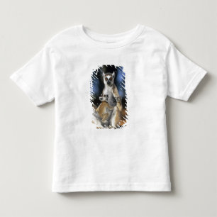 Ring-tailed Lemur, (Lemur catta), Mother and Toddler T-Shirt