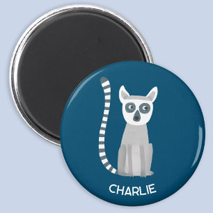 Ring Tailed Lemur Personalized Name Magnet