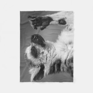 Ring Tailed Lemur Playing Fleece Blanket