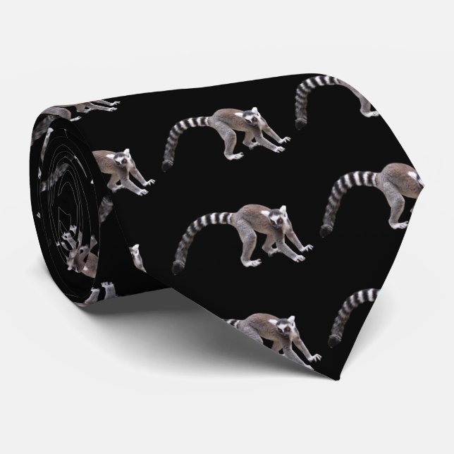 Ring-tailed lemur tie (Rolled)