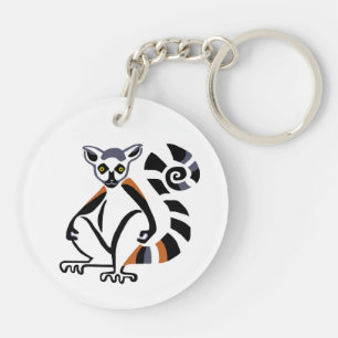 Ring-tailed LEMUR - Wildlife- Endangered animal -  Key Ring