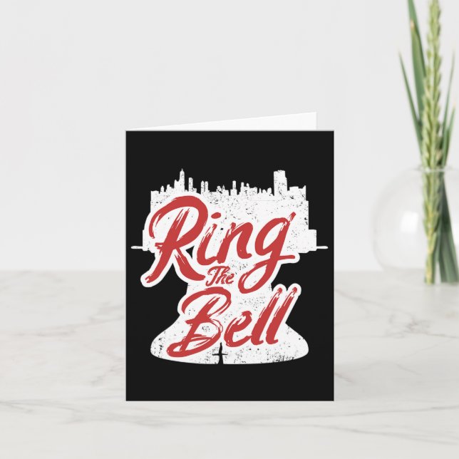Ring The Bell Philadelphia City Retro Lover Christ Card (Front)