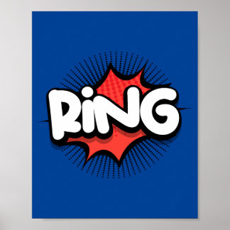 Ring! Vibrant Pop Art Sound Effect Poster