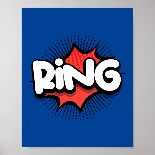 Ring! Vibrant Pop Art Sound Effect Poster (Front)