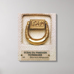 Ring with the seal of General Horemheb Canvas Print