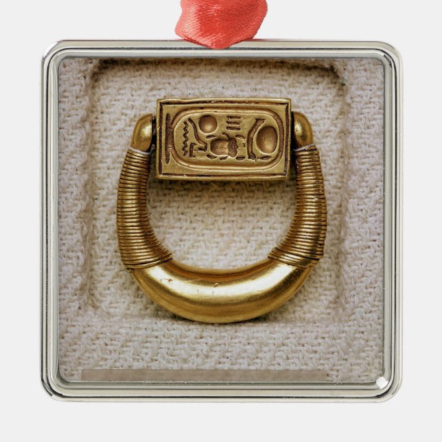 Ring with the seal of General Horemheb Metal Tree Decoration (Front)