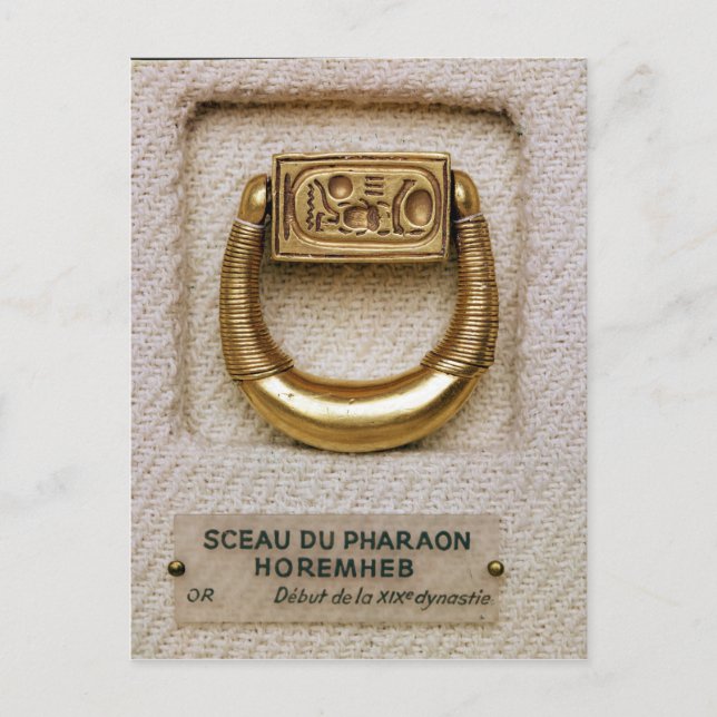 Ring with the seal of General Horemheb Postcard (Front)