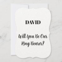 Ringbearer Custom Name Simple Minimal Wedding