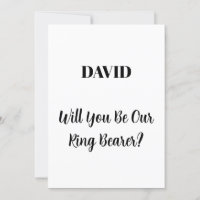 Ringbearer Custom Name Simple Minimal Wedding