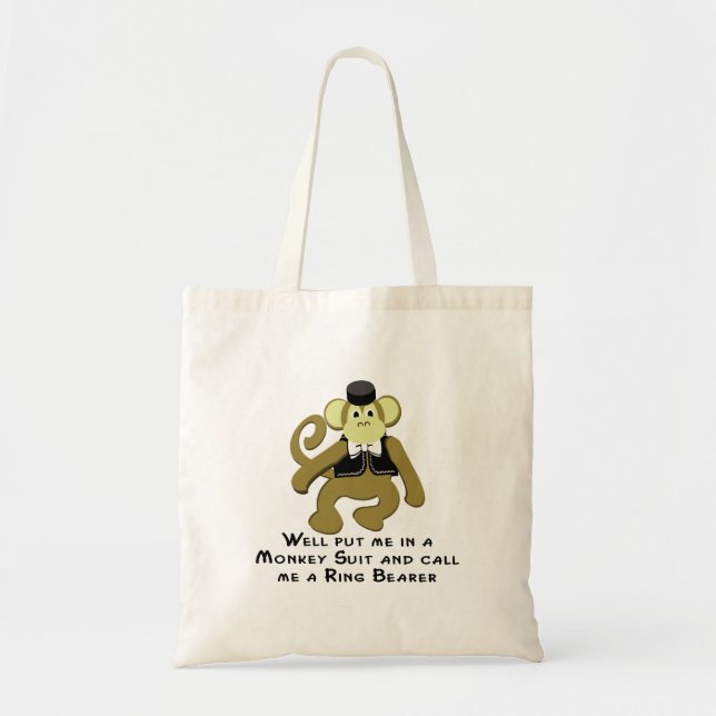 Ringbearer/ Monkey Tote Bag (Front)