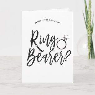 Ringbearer Script Style Custom Wedding Card