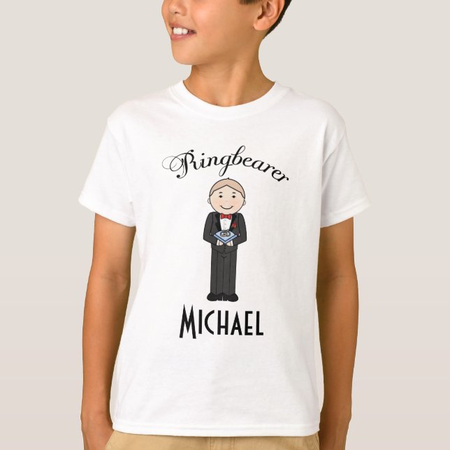 Ringbearer Wedding Personalised T Shirt (Front)