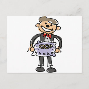 Ringbearer Wedding Rings Pillow Postcard