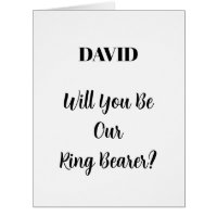 Ringbearer Wedding Simple Minimal Custom Name