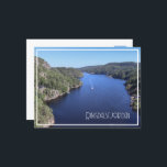 Ringdalsfjorden Summer Landscape View, Norway Holiday Postcard<br><div class="desc">The Ringdalsfjorden landscape view captures the breathtaking beauty of the fjord from Old Svinesund Bridge (Gamla Svinesundsbron),  on the border with Norway and Sweden. The serene waters of the fjord reflect the vibrant blue sky and the lush greenery that surrounds it. A great souvenir of your trip to Norway.</div>