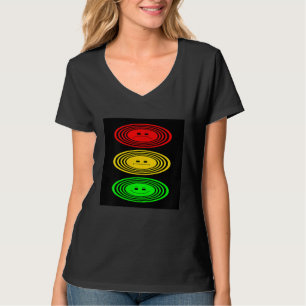 Ringed Moody Stoplight Stop Light Faces Traffic Li T-Shirt