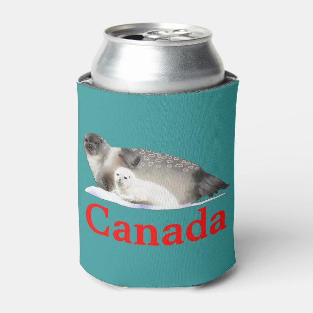 Ringed Seal Can Cooler (Can Front)