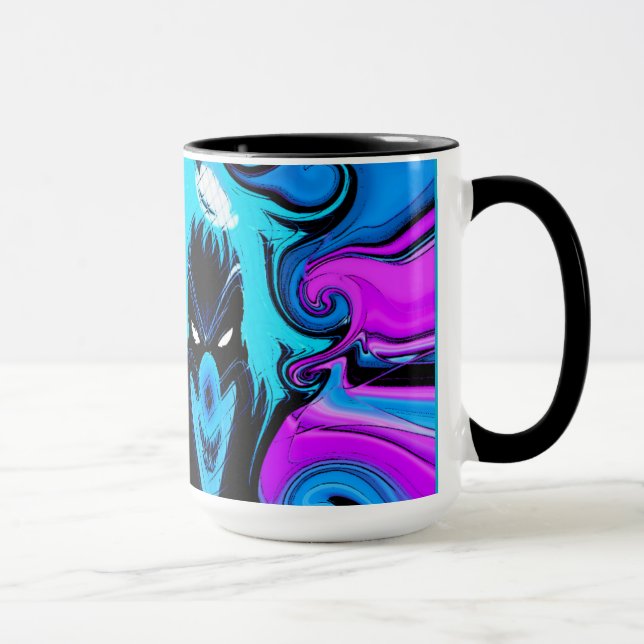 Ringer Mug 16oz With clown art work (Right)