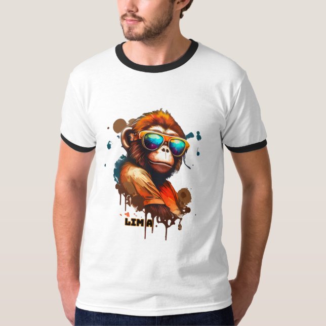 Ringer T-Shirt "LIMA Edition" - Graphic Design (Front)