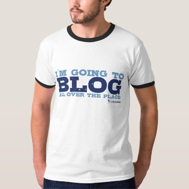Ringer T's (Blog All Over) T-Shirt (Front)