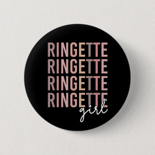 Ringette Girl Gifts for Ringette Player 6 Cm Round Badge