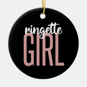 Ringette Girl Ringette player Ceramic Tree Decoration