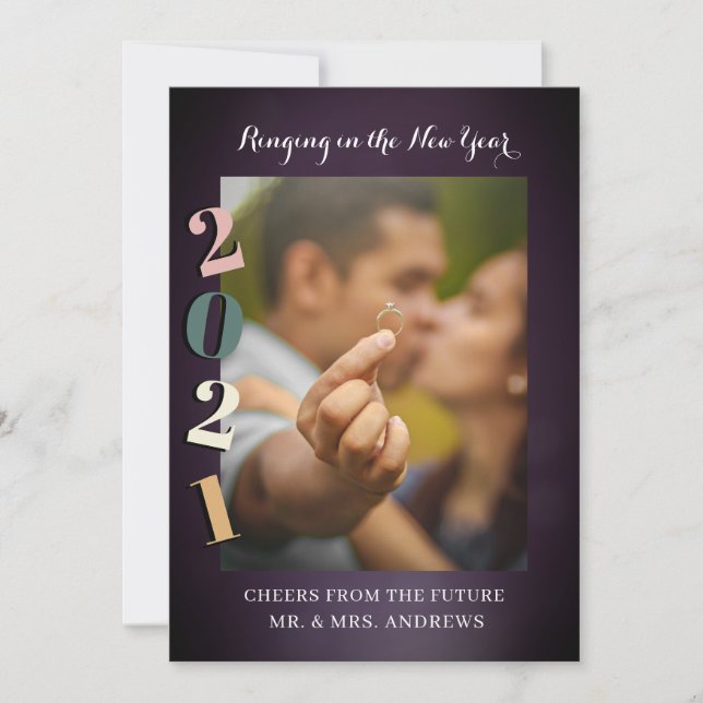 Ringing in the New Year engagement photo (Front)