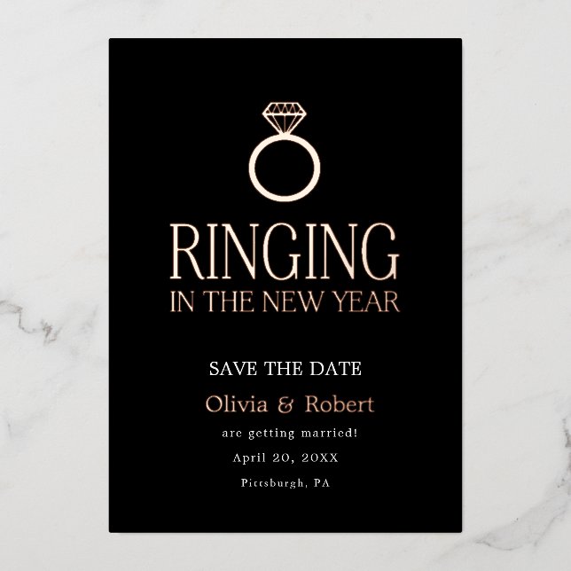 Ringing in the New Year Save the Date (Front)
