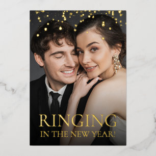 Ringing in the New year Save the date photo