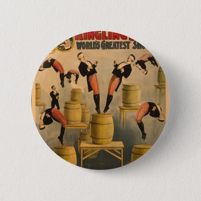 Ringling Bros. / Raschetta Bros. 6 Cm Round Badge (Front)
