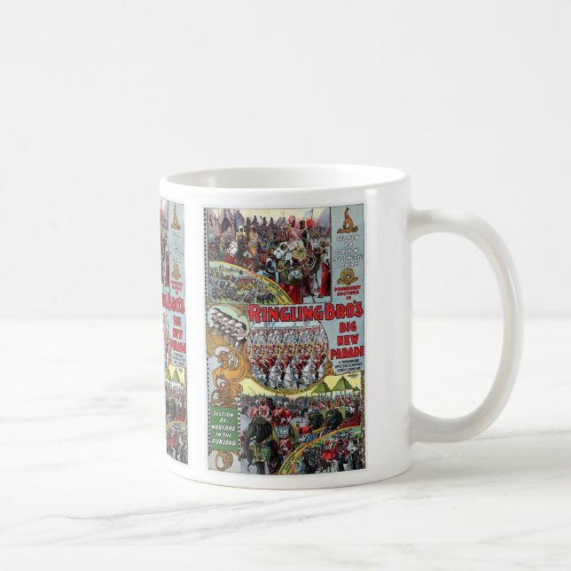Ringling Brothers Parade Sections 1899 Retro Theat Coffee Mug (Right)