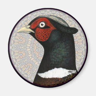 Ringneck Pheasant Circle Magnet