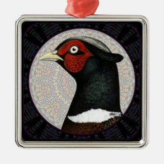 Ringneck Pheasant Circle Metal Tree Decoration