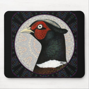 Ringneck Pheasant Circle Mouse Pad