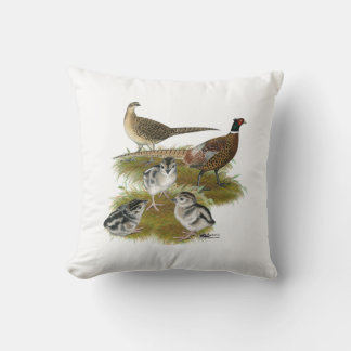 Ringneck Pheasant Family Cushion