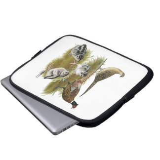 Ringneck Pheasant Family Laptop Sleeve