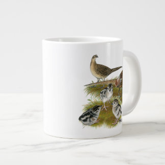 Ringneck Pheasant Family Large Coffee Mug