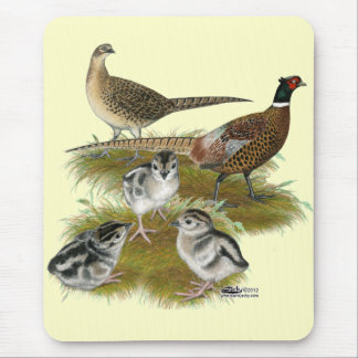 Ringneck Pheasant Family Mouse Pad