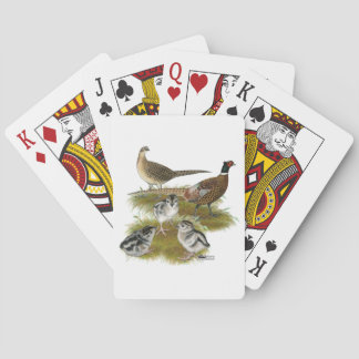 Ringneck Pheasant Family Playing Cards