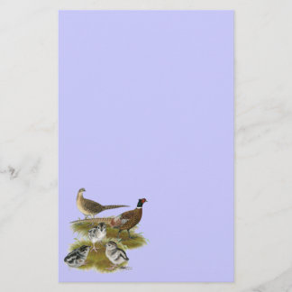 Ringneck Pheasant Family Stationery