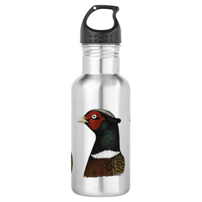 Ringneck Pheasant Head 532 Ml Water Bottle (Front)