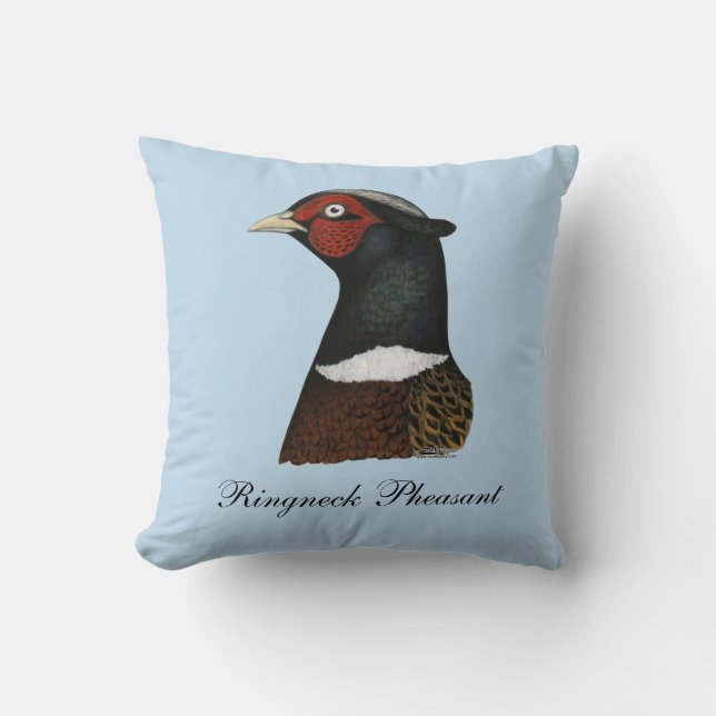 Ringneck Pheasant Head Cushion (Front)