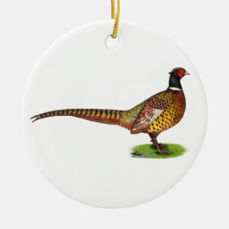 Ringneck Pheasant Rooster Ceramic Tree Decoration