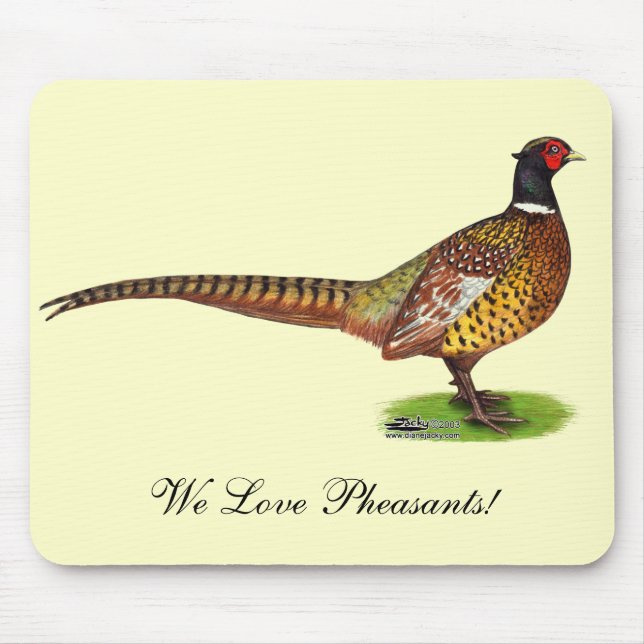 Ringneck Pheasant Rooster Mouse Pad (Front)