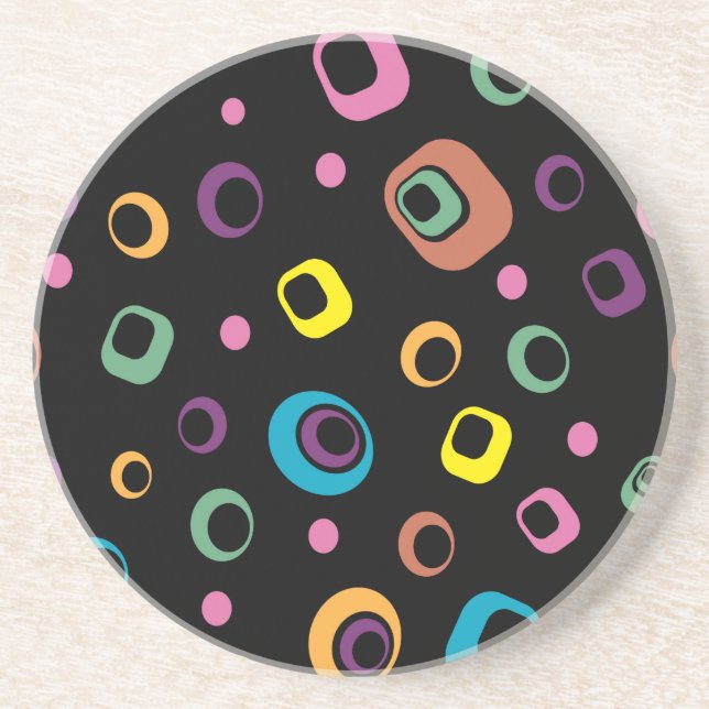 Rings Abstract art Coaster (Front)